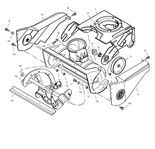 Auger Components Diagram and Parts List for 621401X110NB-SN421 2006 Briggs and Stratton Snow Blower